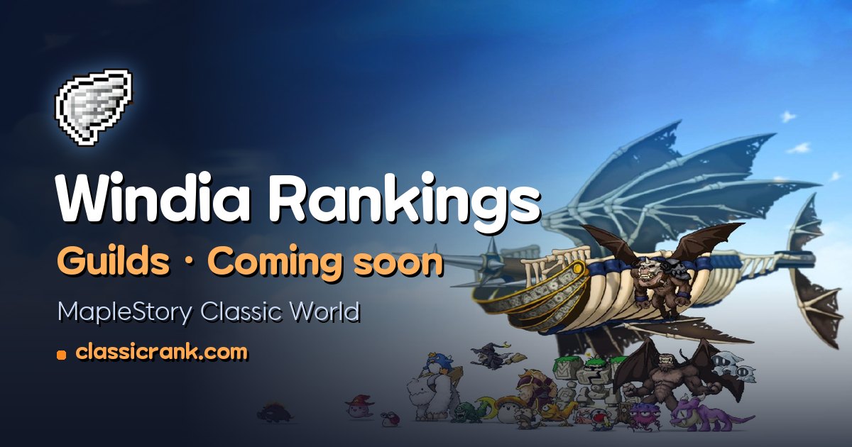 Guilds · MapleStory Classic World Rankings | ClassicRank